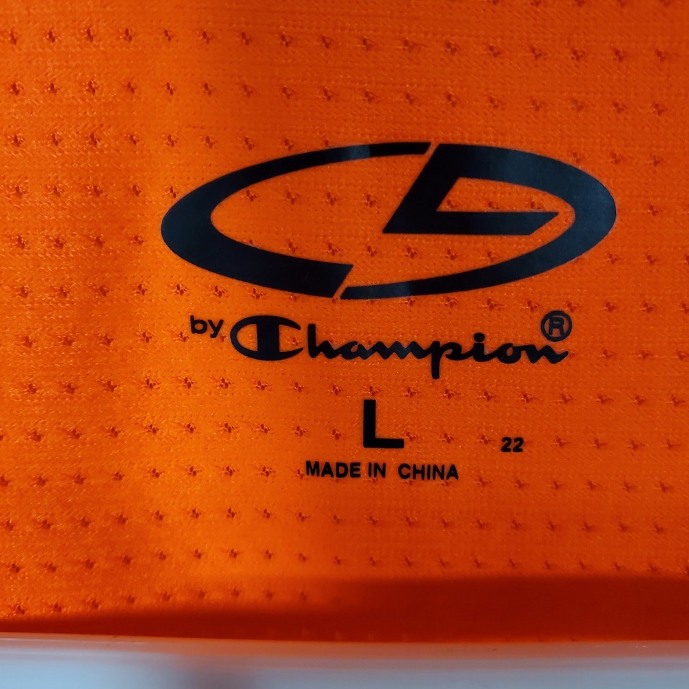 Champion Running Long Sleeve Top‎ Duo Dry Orange Black Athletic Shirt Men's - Picture 4 of 7